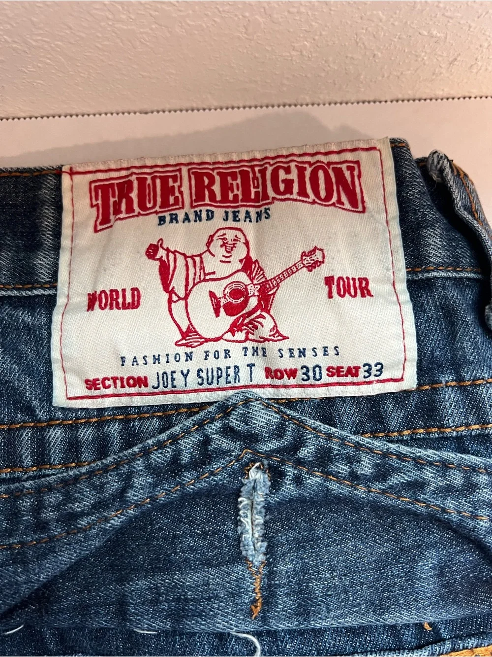 True Religion Joey Super T Bootcut Mens Jeans Size 30x33 Medium Wash USA